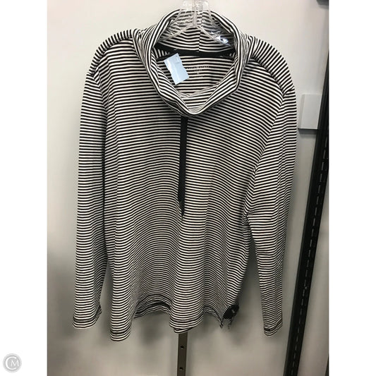 Sweatshirt Collar By Karen Scott In Striped Pattern, Size: Xl