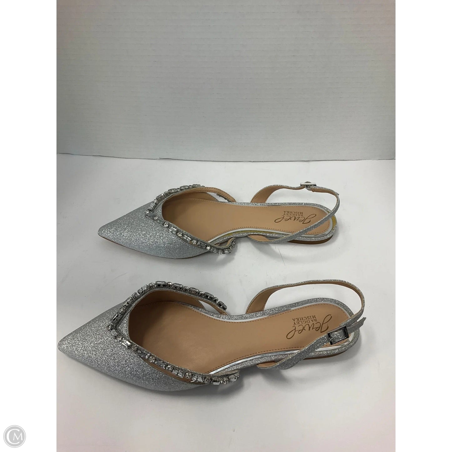 Shoes Flats By Badgley Mischka In Silver, Size: 9