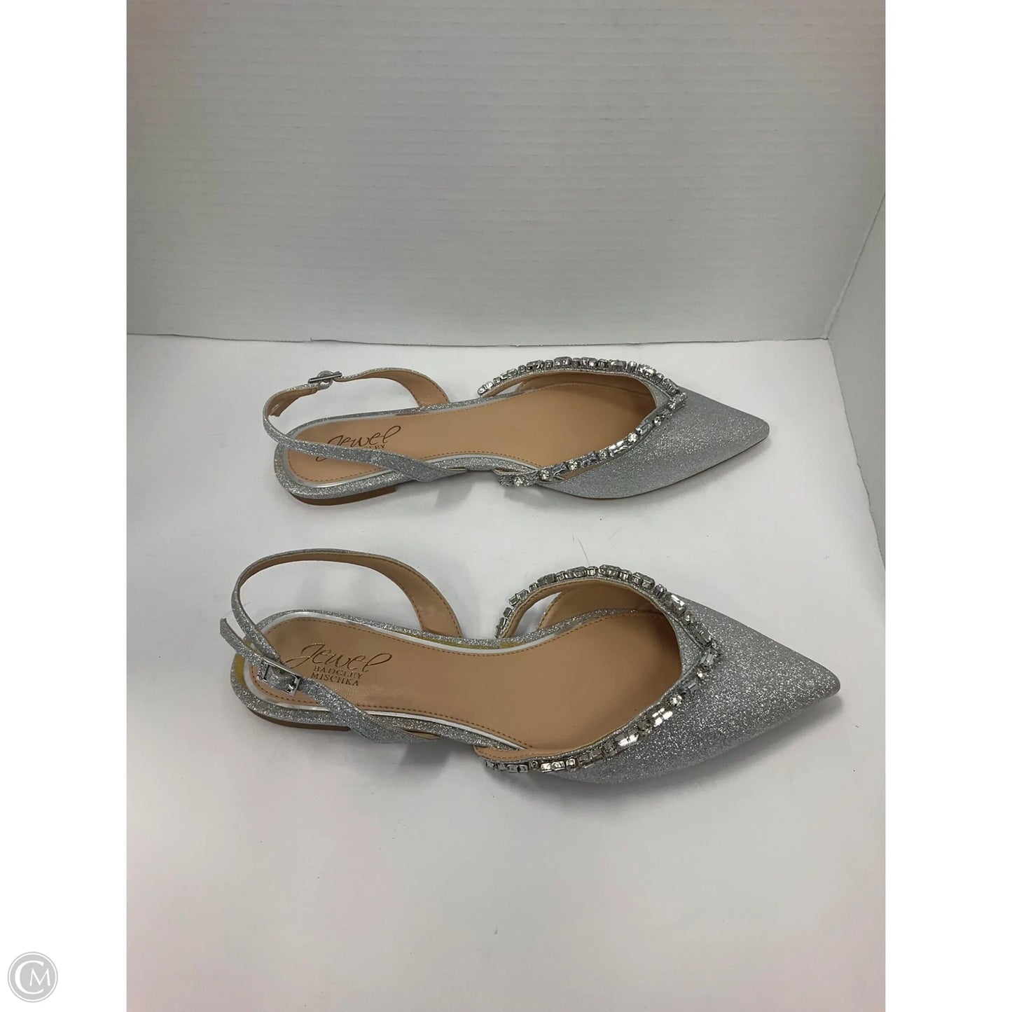 Shoes Flats By Badgley Mischka In Silver, Size: 9