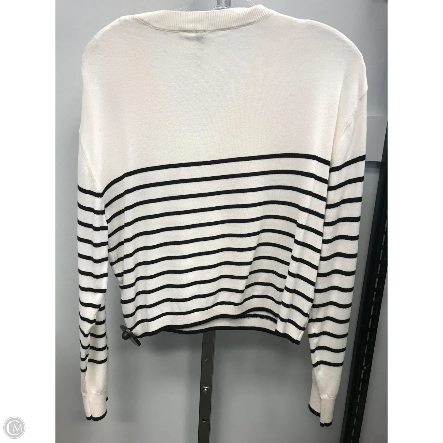 Top Long Sleeve By Divided In Striped Pattern, Size: M