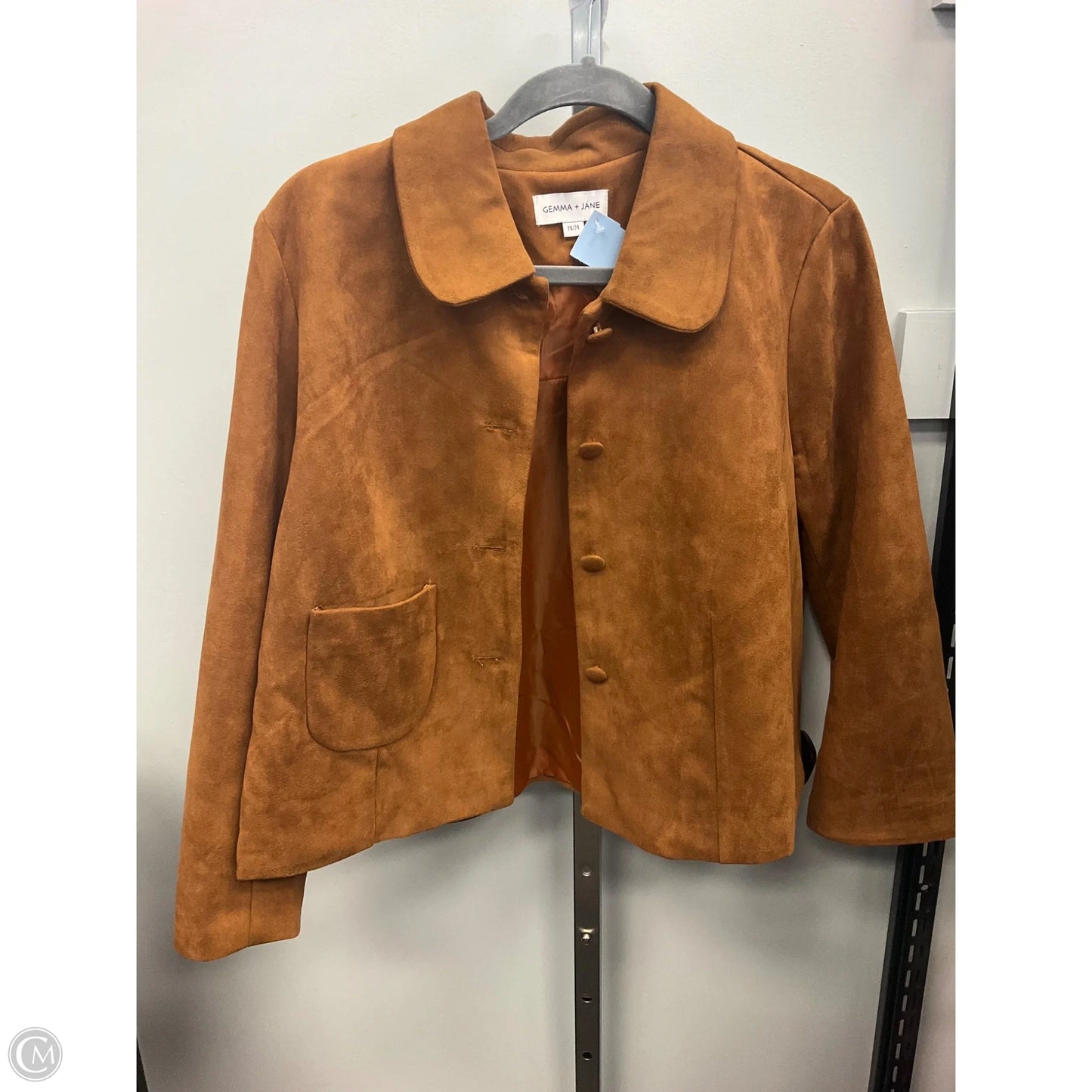 Blazer By Clothes Mentor In Tan, Size: M