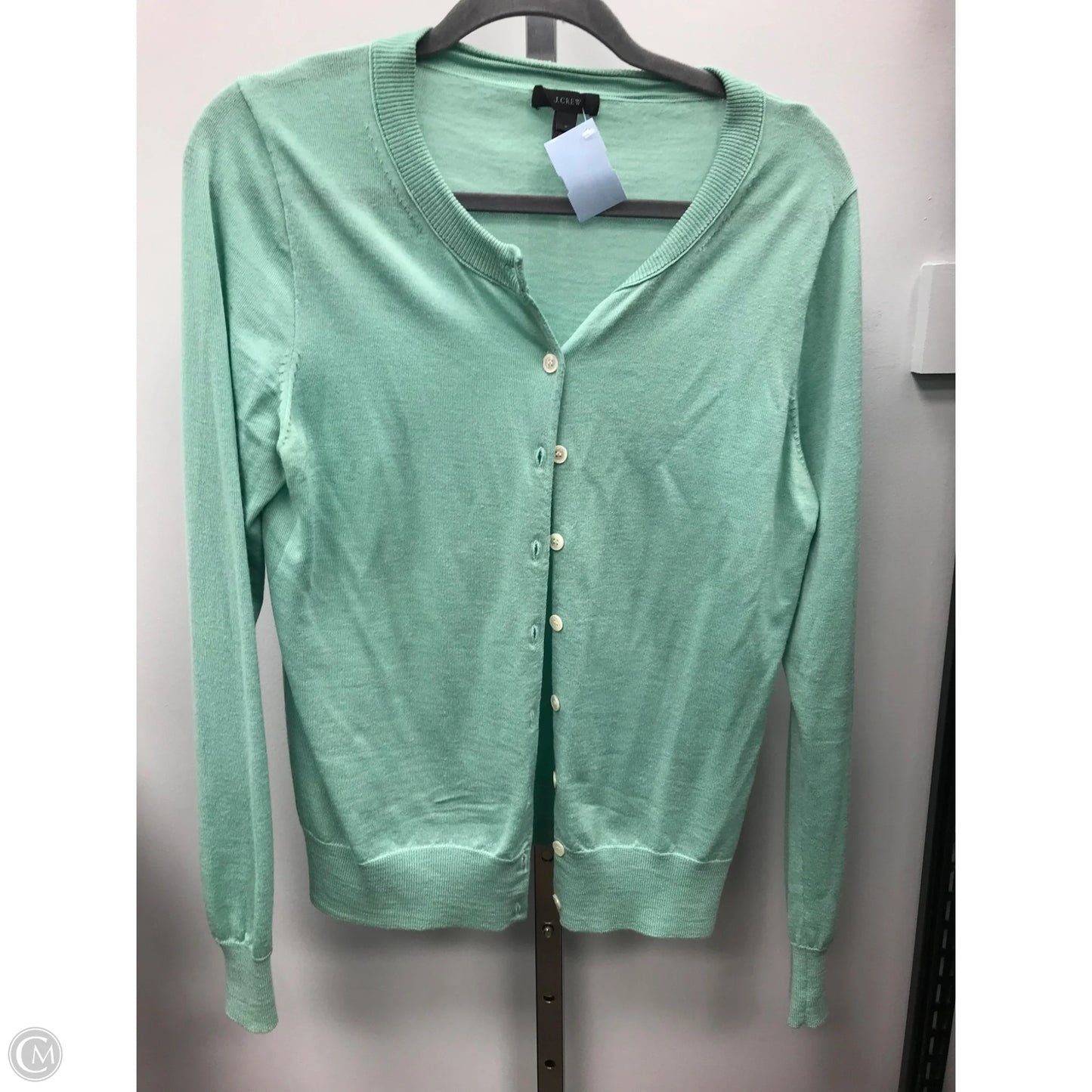Sweater Cardigan By J. Crew In Green, Size: M