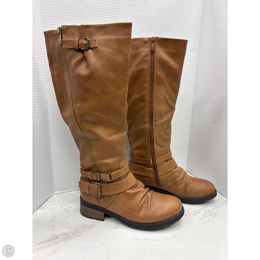 Boots Knee Heels By Dream Pairs In Brown, Size: 8