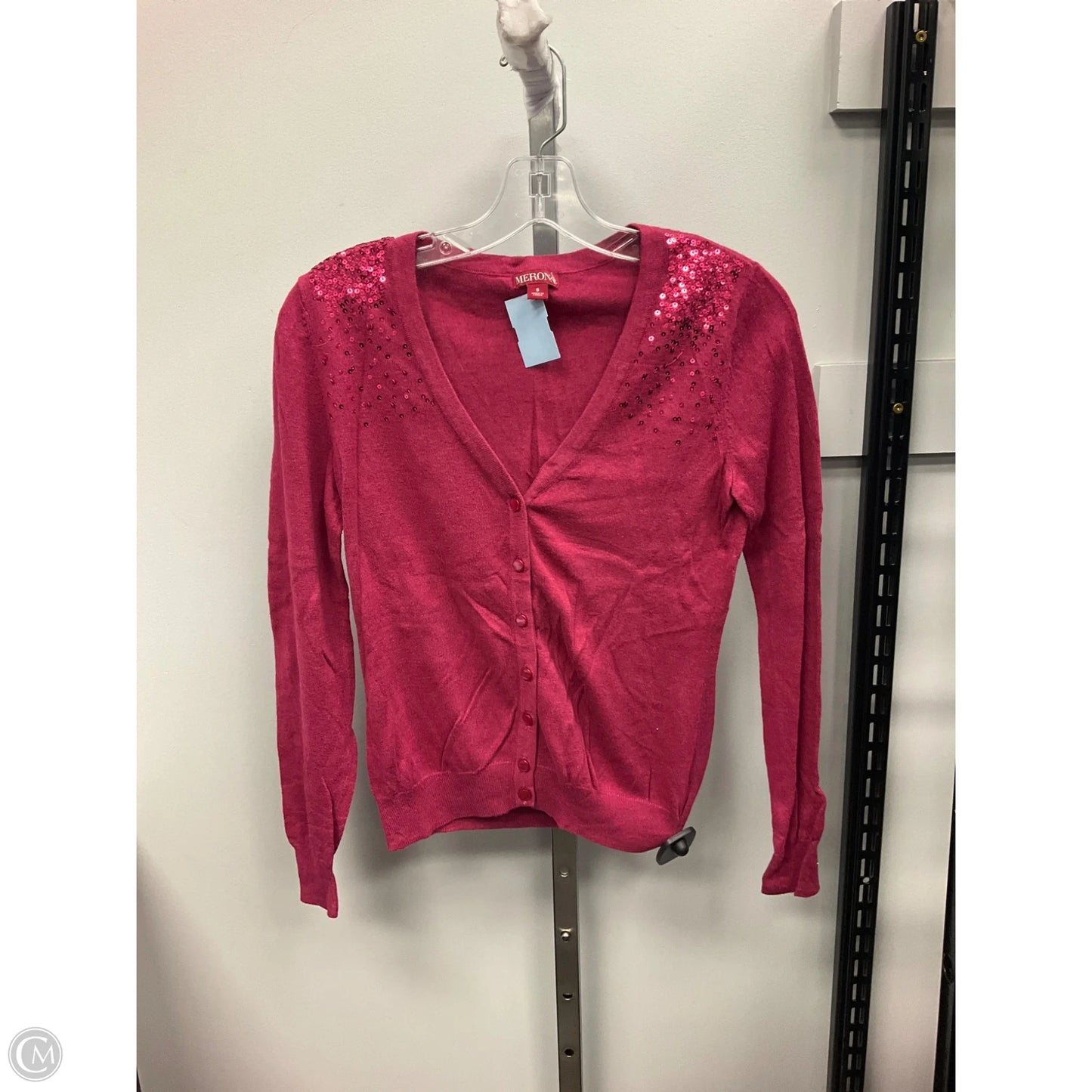 Sweater Cardigan By Merona In Red, Size: S