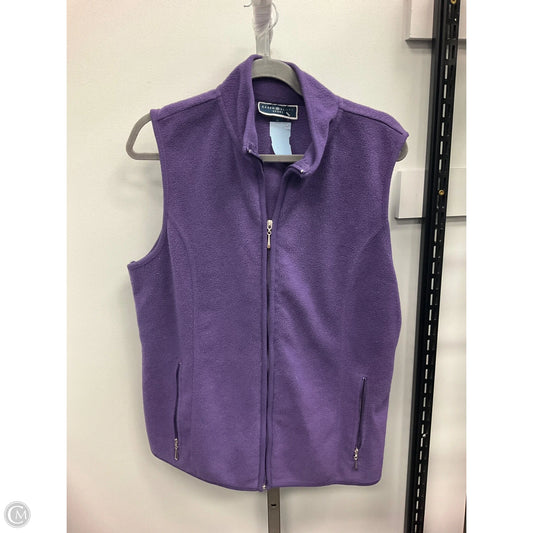 Vest Fleece By Karen Scott In Purple, Size: Xl