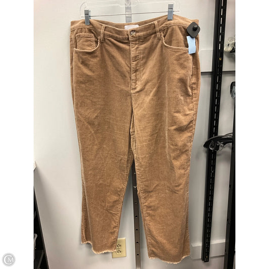 Pants Corduroy By Loft In Tan, Size: 18