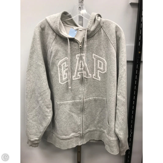 Sweatshirt Hoodie By Gap In Grey, Size: Xxl