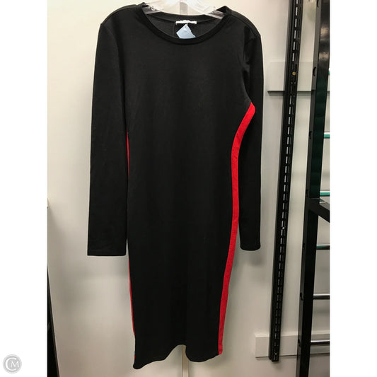 Dress Casual Midi By Zara In Black, Size: L