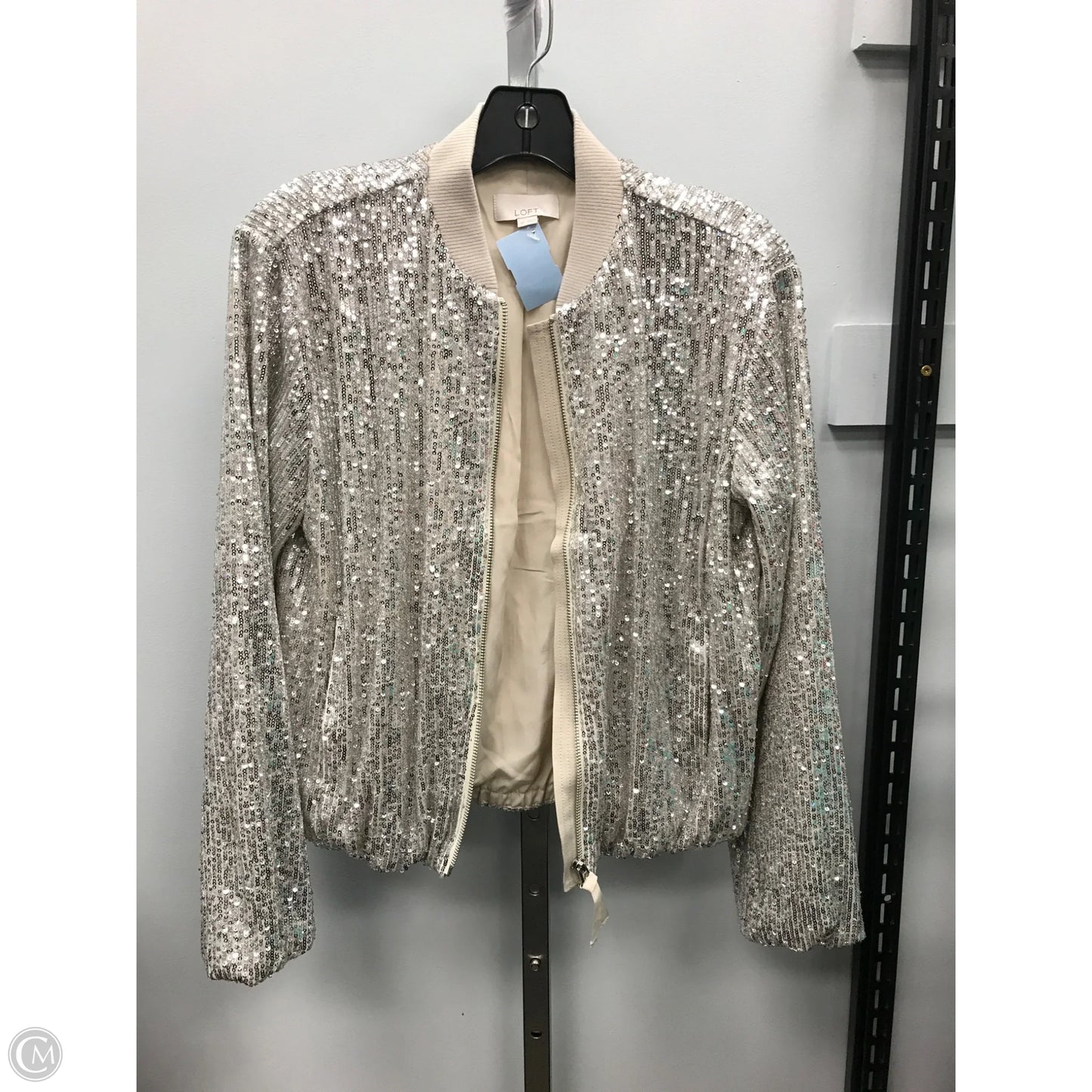 Blazer By Loft In Silver, Size: Xs