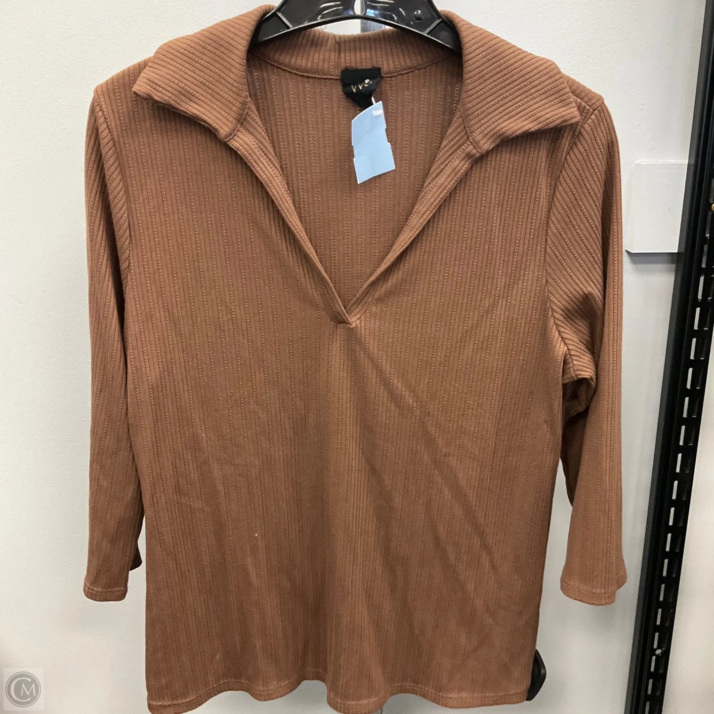 Top Long Sleeve By W5 In Brown, Size: Xl