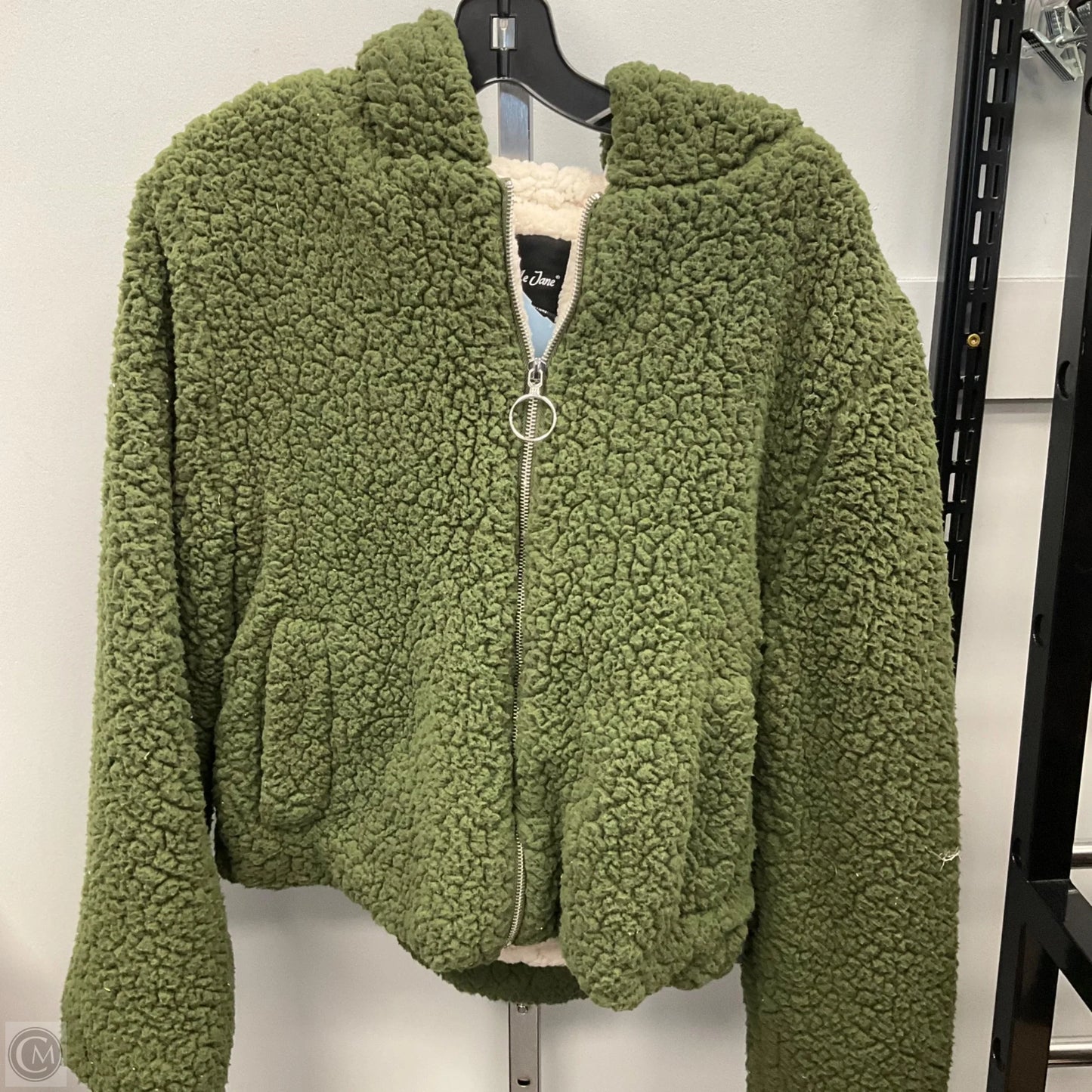 Jacket Faux Fur & Sherpa By Me Jane In Green, Size: Xl