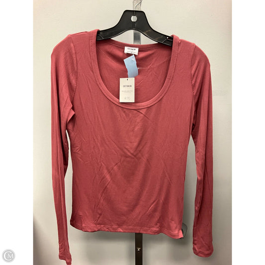 Top Long Sleeve By Cotton On In Pink, Size: L