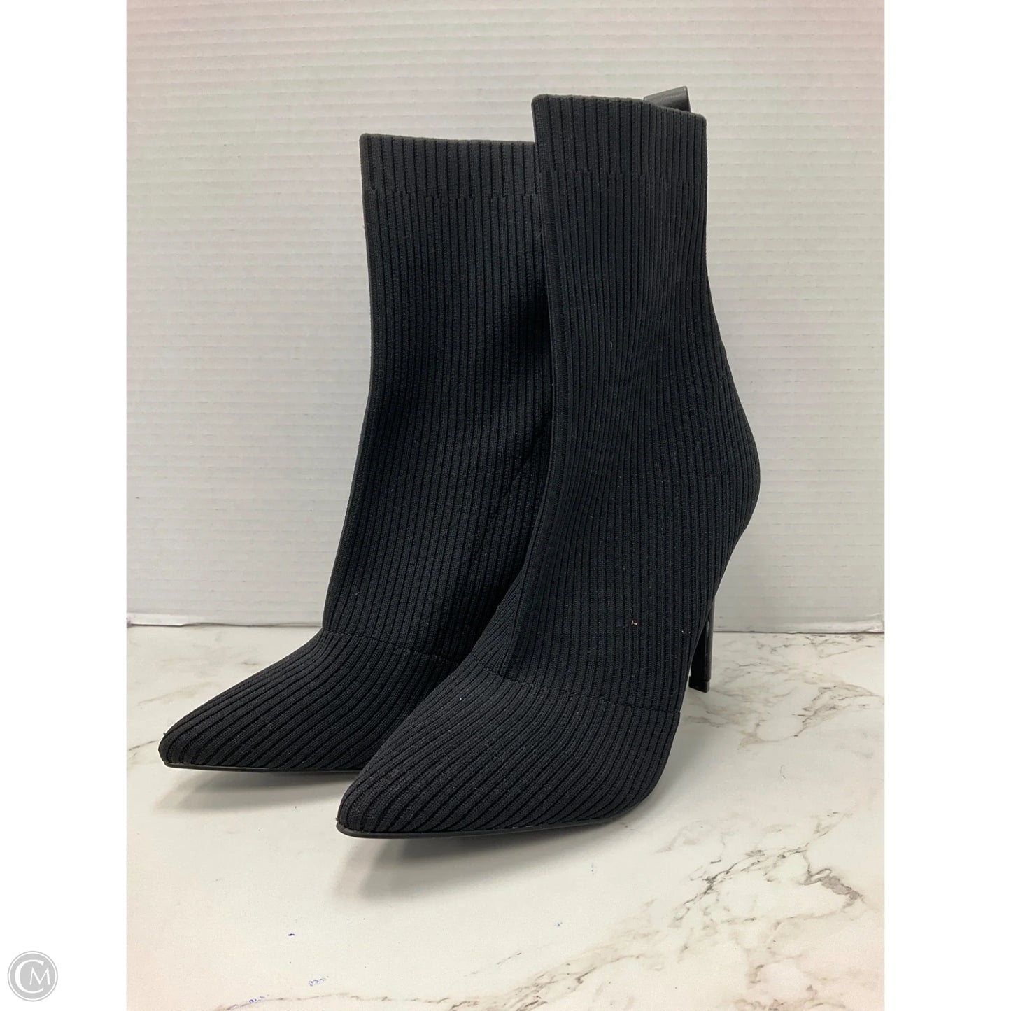 Boots Ankle Heels By Clothes Mentor In Black, Size: 8.5