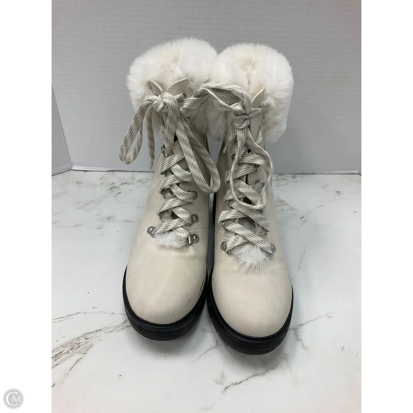 Boots Ankle Flats By Esprit In Tan, Size: 8