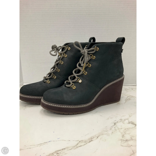 Boots Ankle Heels By Toms In Black & Brown, Size: 8