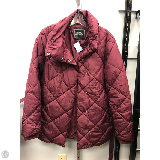 Coat Puffer & Quilted By Royalty In Maroon, Size: L