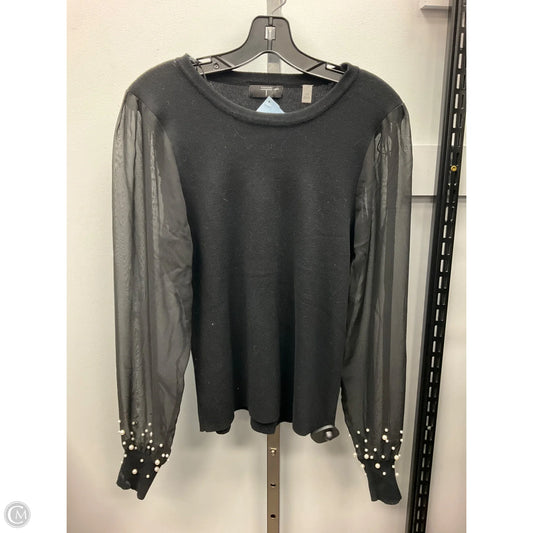 Top Long Sleeve By Tahari In Black, Size: L