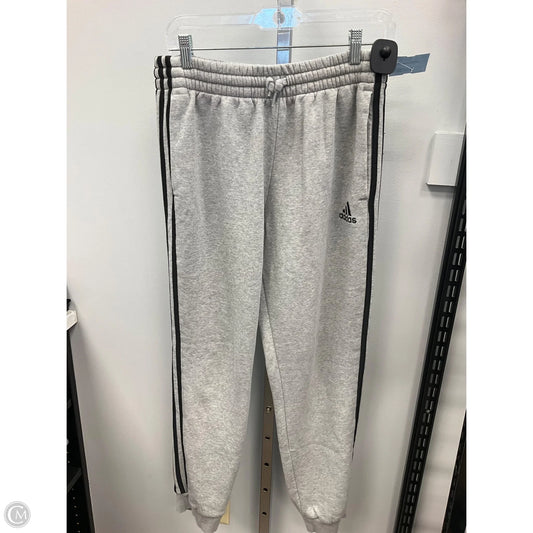 Athletic Pants By Adidas In Grey, Size: M