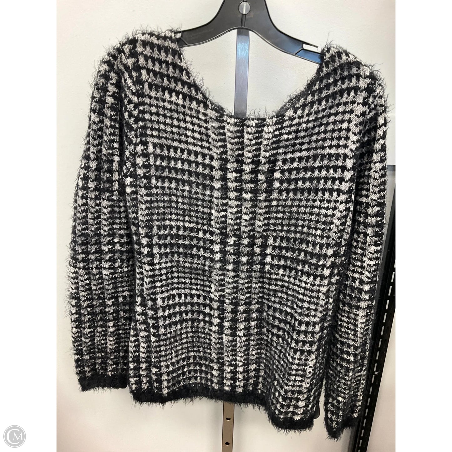 Sweater By Ana In Black & Grey, Size: M