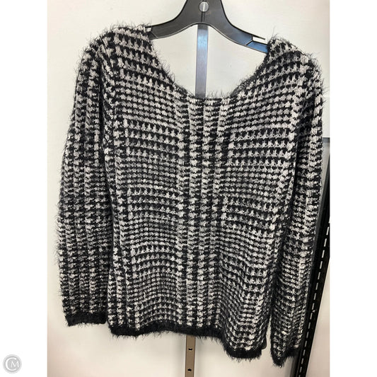 Sweater By Ana In Black & Grey, Size: M