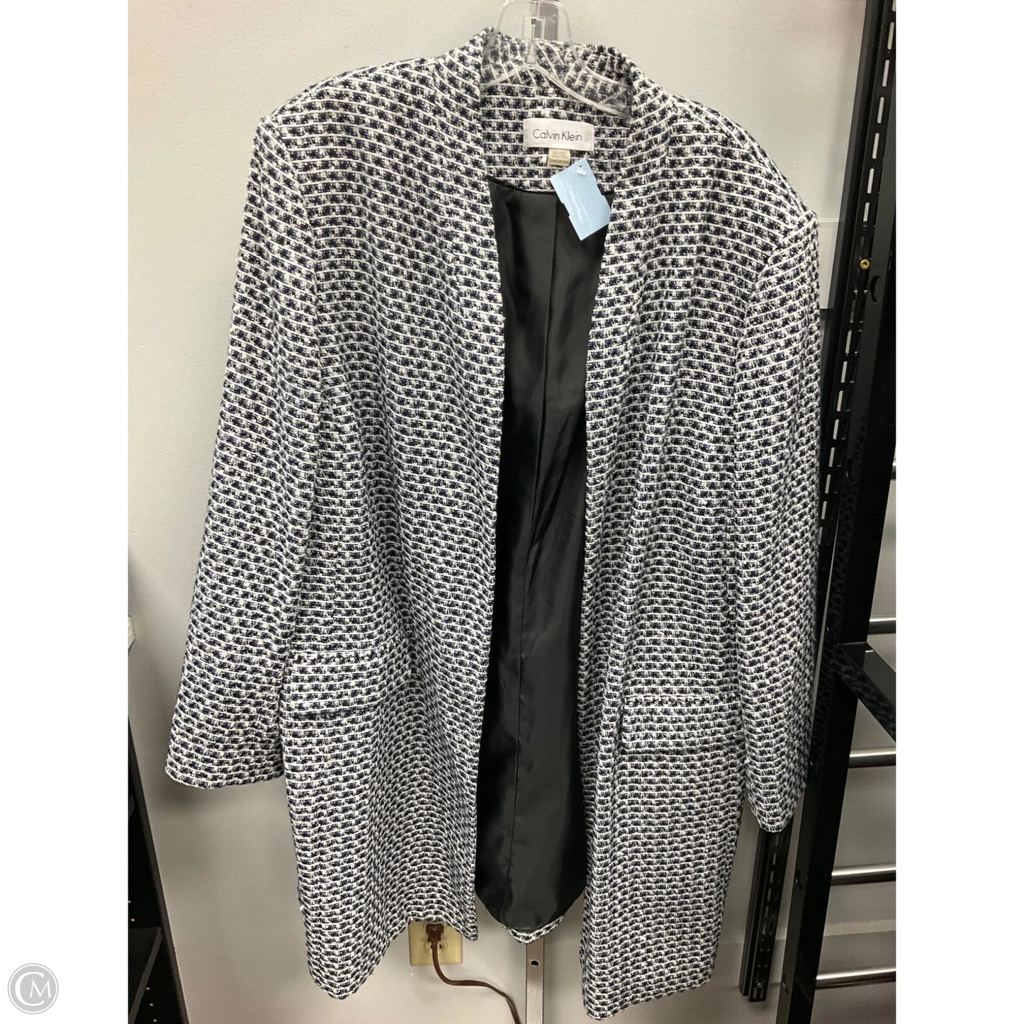 Coat Other By Calvin Klein In Blue & White, Size: 22