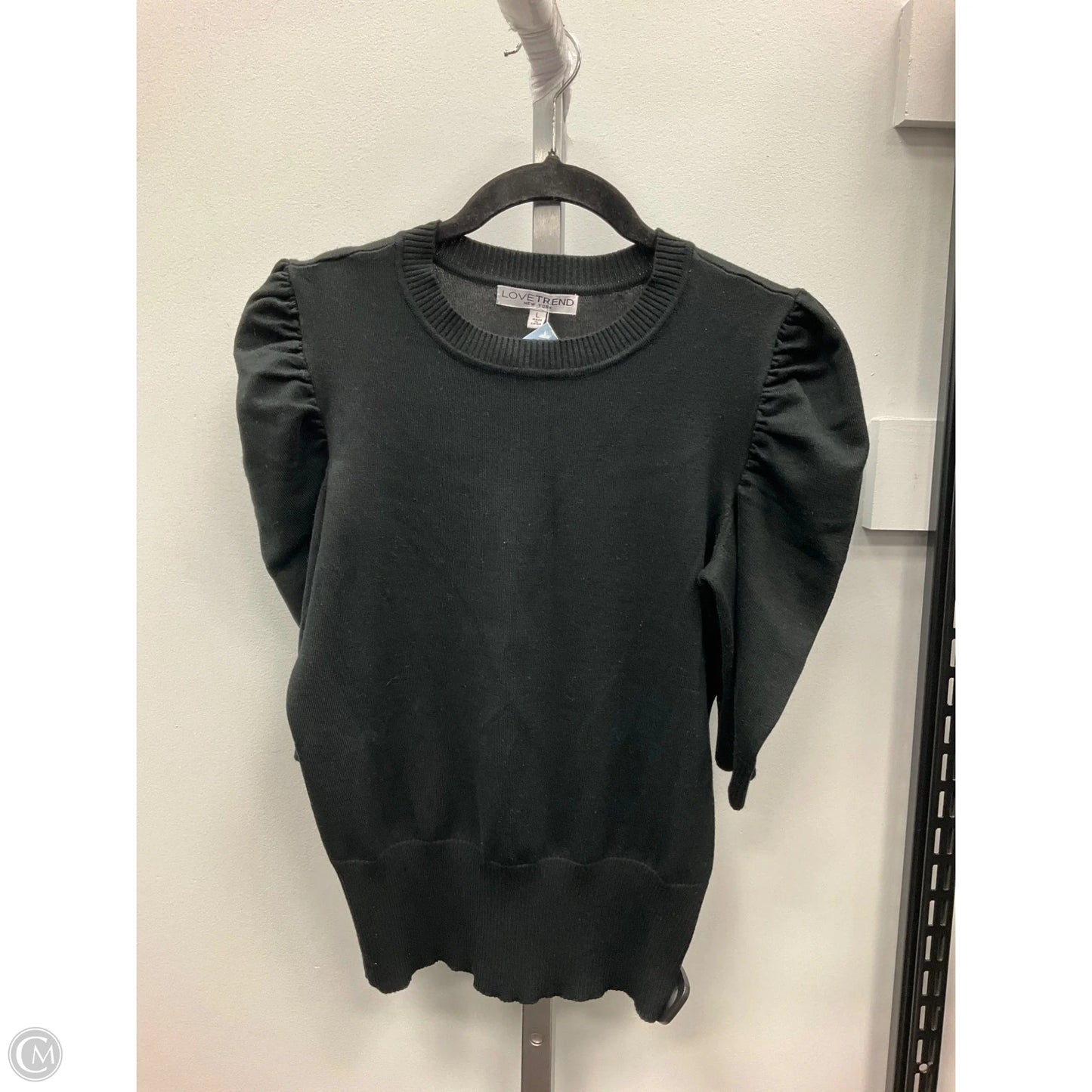 Top 3/4 Sleeve By Clothes Mentor In Black, Size: L