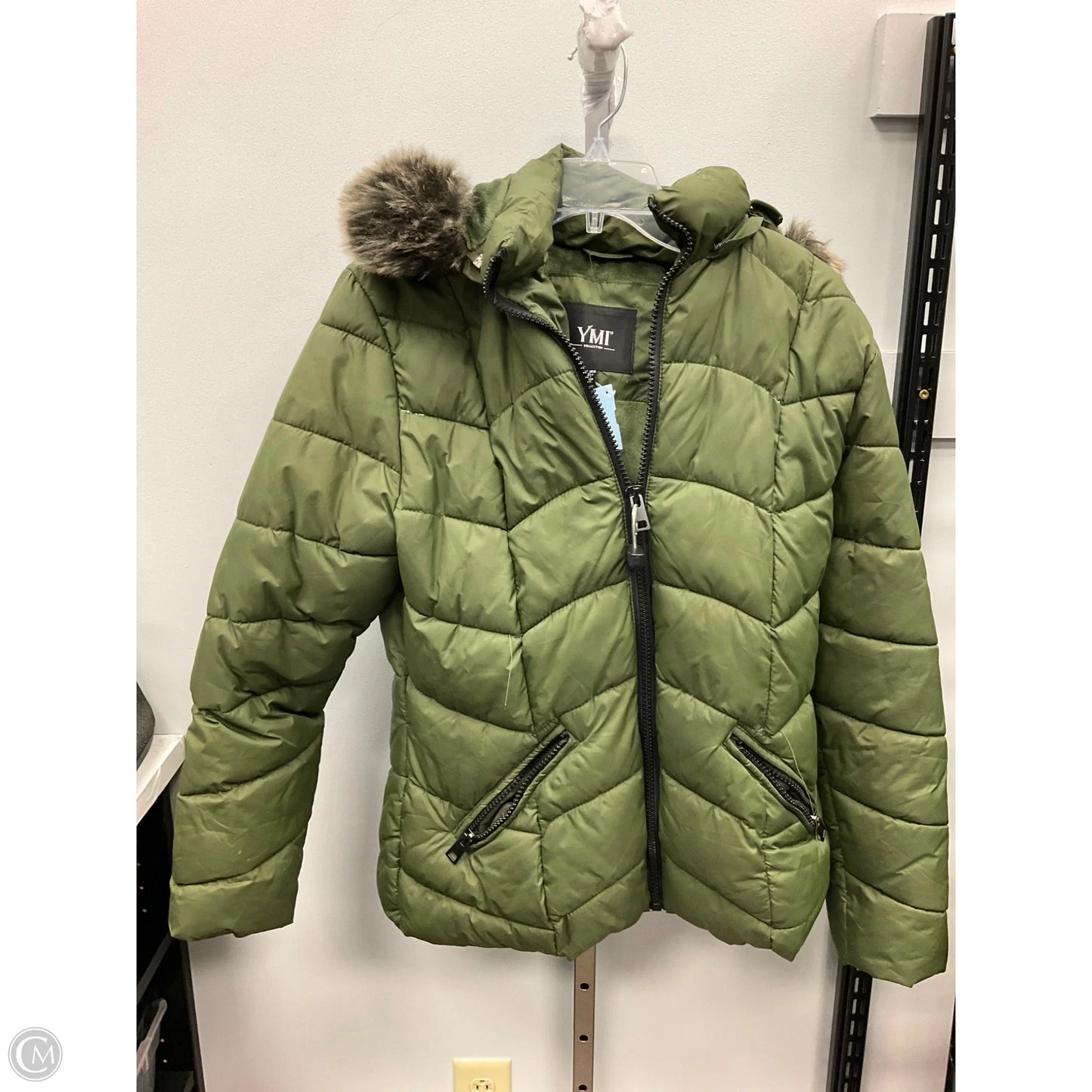Coat Puffer & Quilted By Ymi In Green, Size: Xl