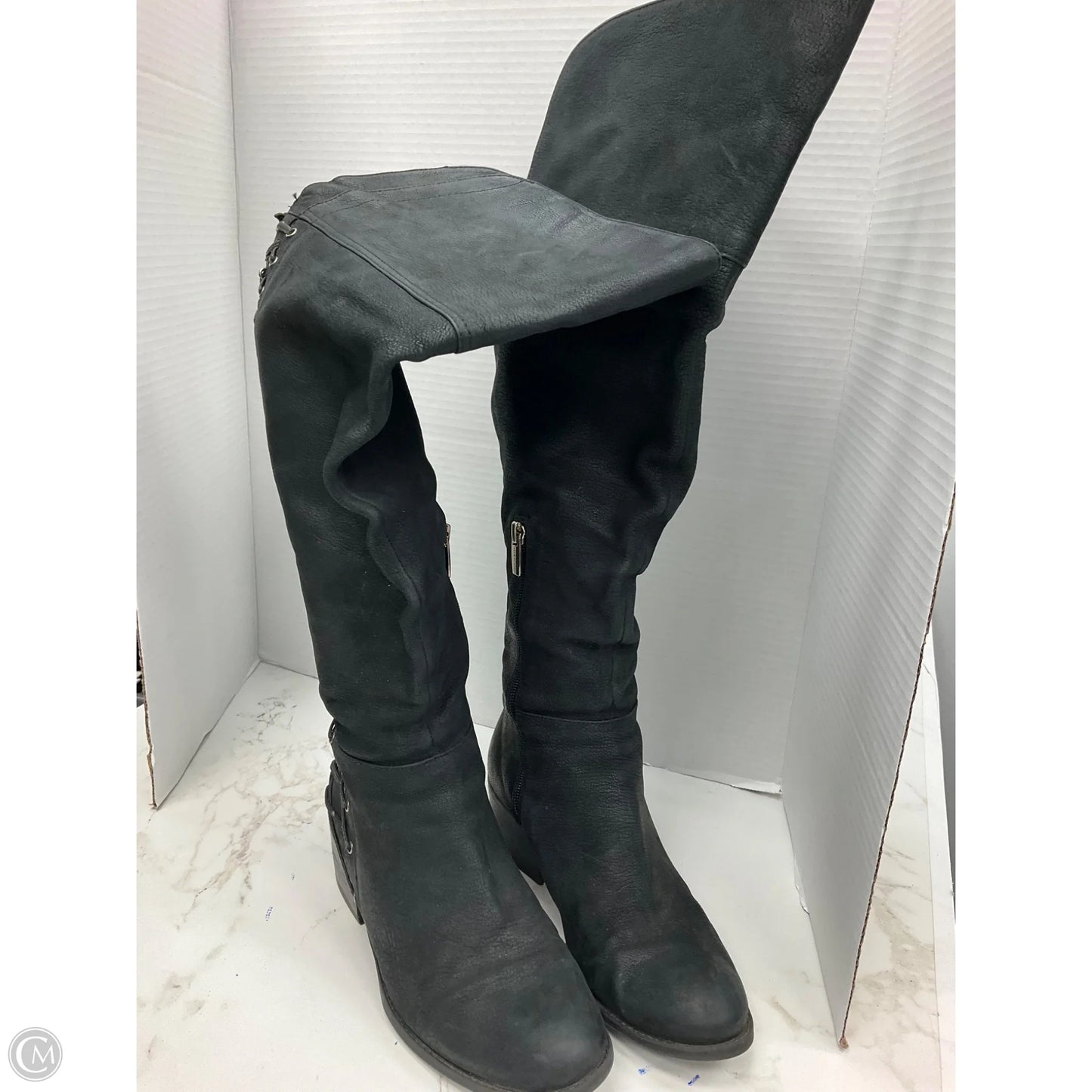 Boots Knee Heels By Vince Camuto In Black, Size: 7.5