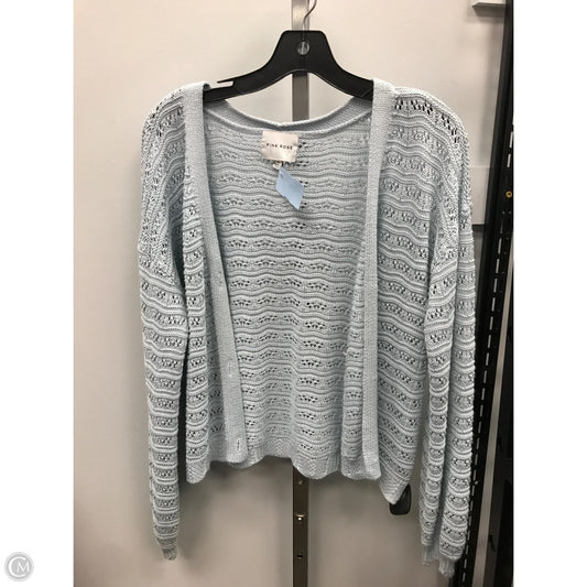 Sweater Cardigan By Pink Rose In Blue, Size: M