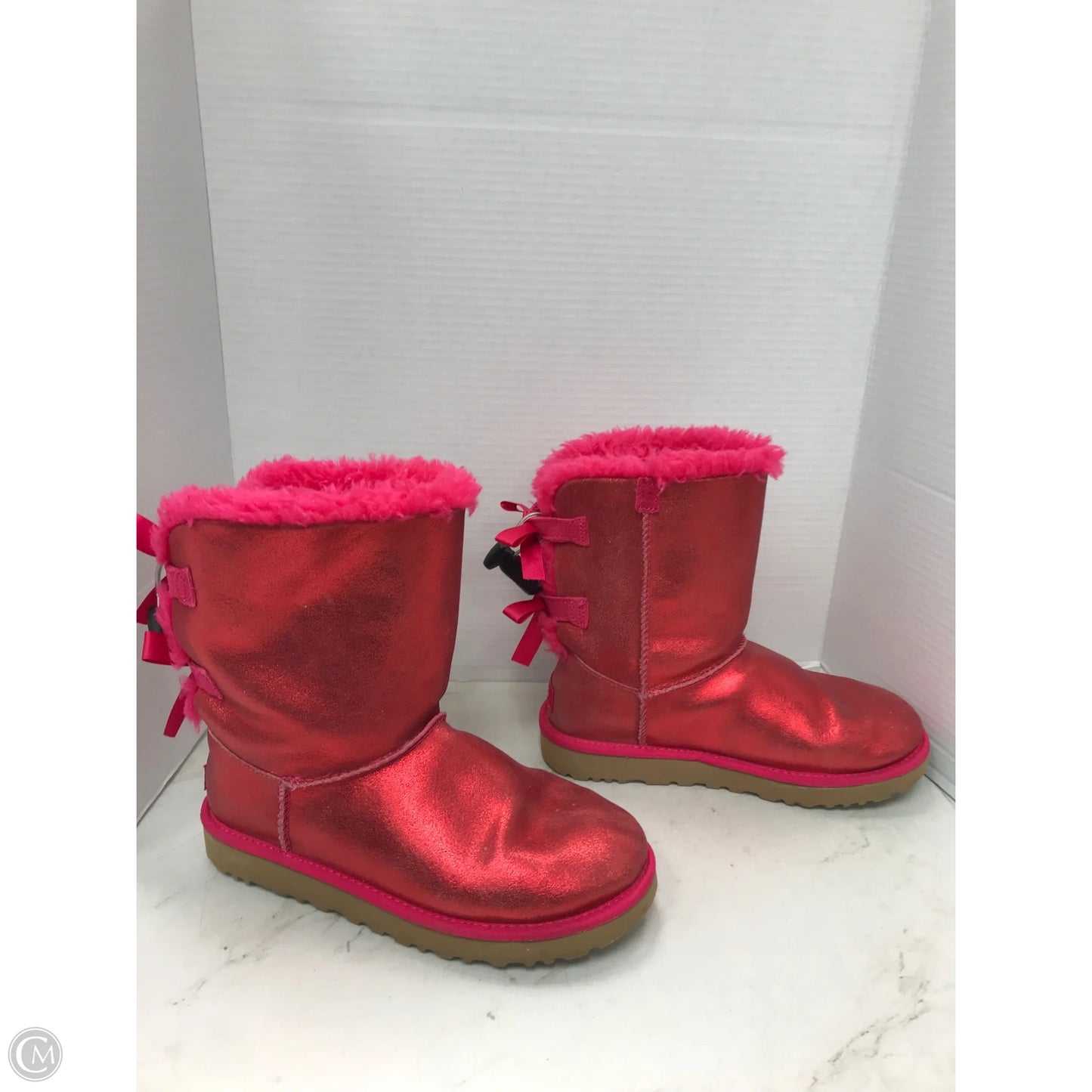 Boots Designer By Ugg In Pink, Size: 8