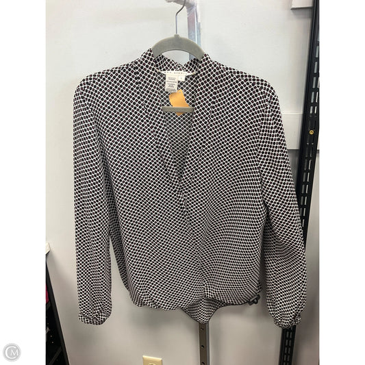 Top Long Sleeve By Max Studio In Black & Pink, Size: L