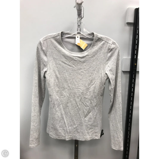 Top Long Sleeve By Yogalicious In Grey, Size: M
