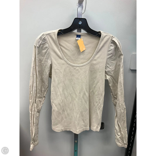 Top Long Sleeve By Old Navy In Beige, Size: L