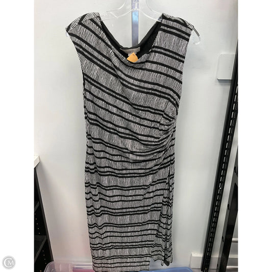 Dress Casual Midi By Loft In Black & White, Size: M