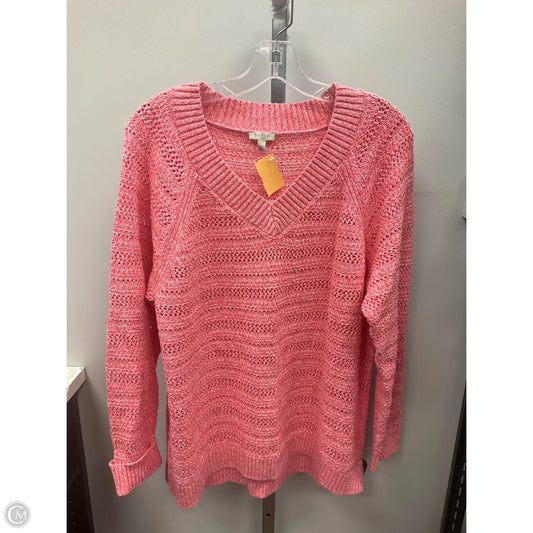 Sweater By Talbots In Pink, Size: Xl