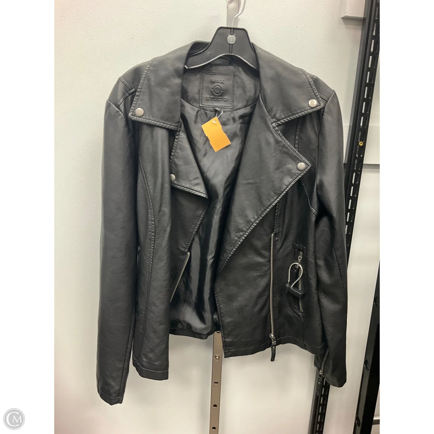 Jacket Moto By Max Studio In Black, Size: L