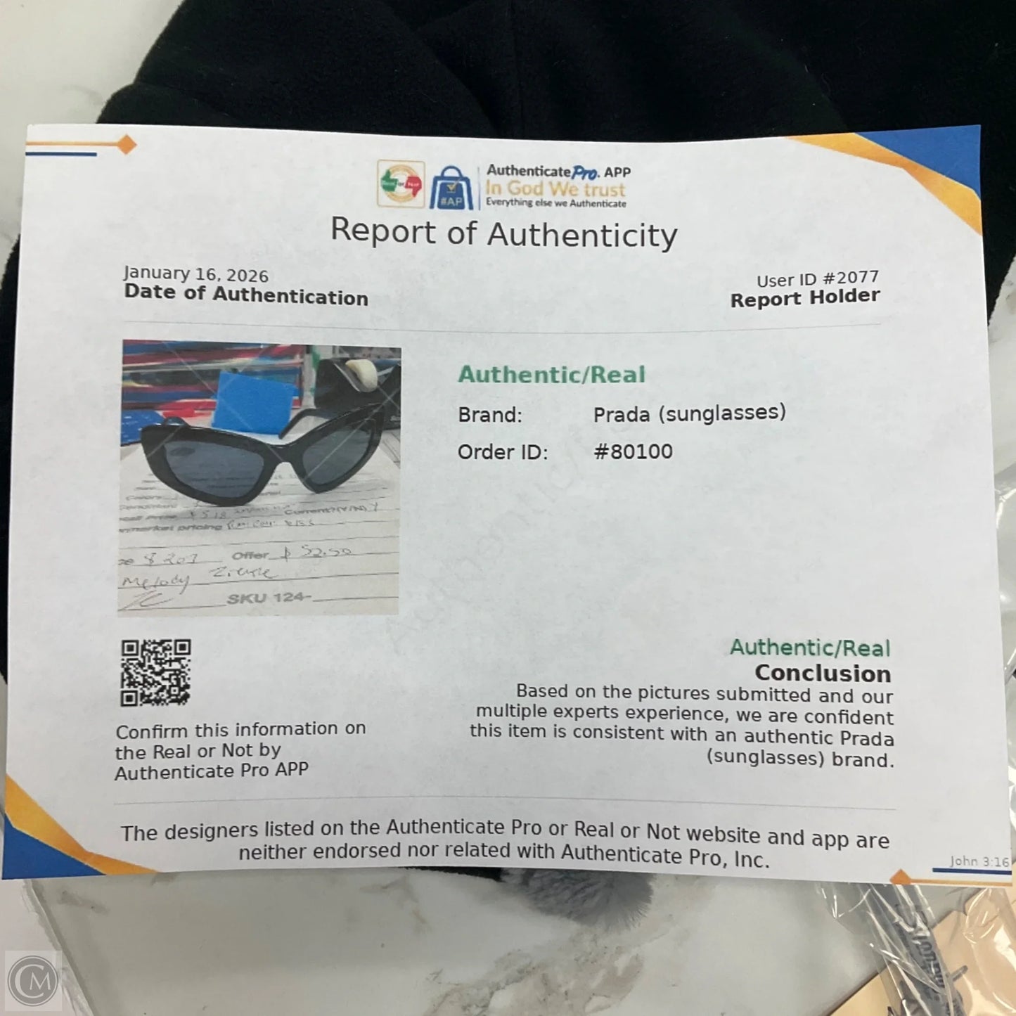 Sunglasses Luxury Designer By Prada