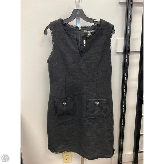 Dress Designer By Karl Lagerfeld In Black, Size: 12