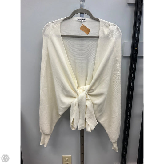 Sweater Cardigan By Fashion Nova In Cream, Size: S