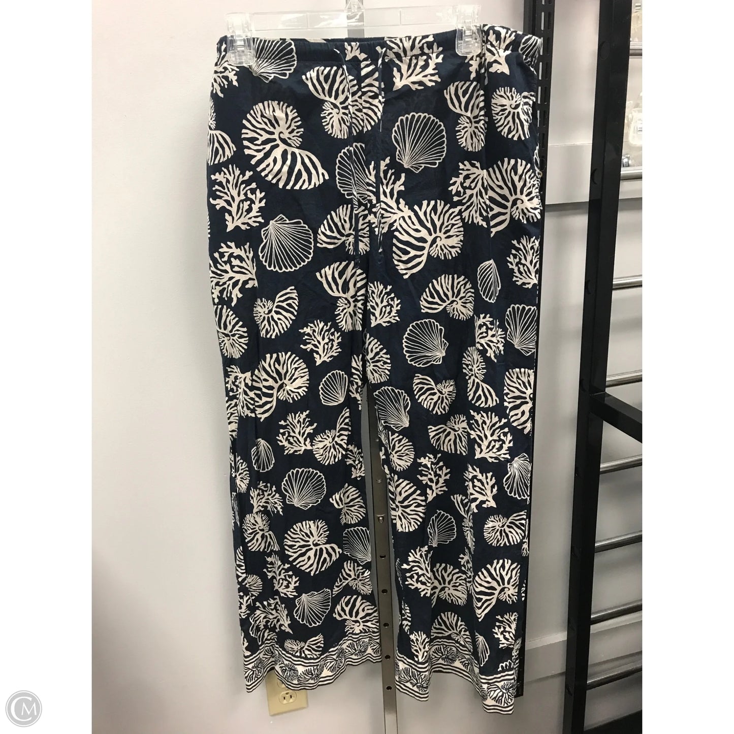 Pants Linen By H&m In Blue & White, Size: L