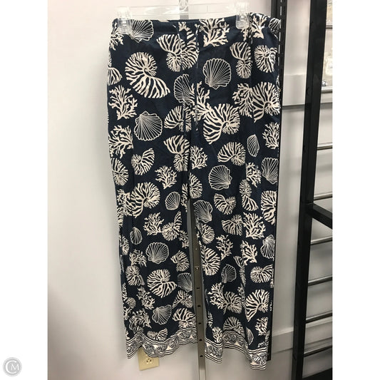 Pants Linen By H&m In Blue & White, Size: L