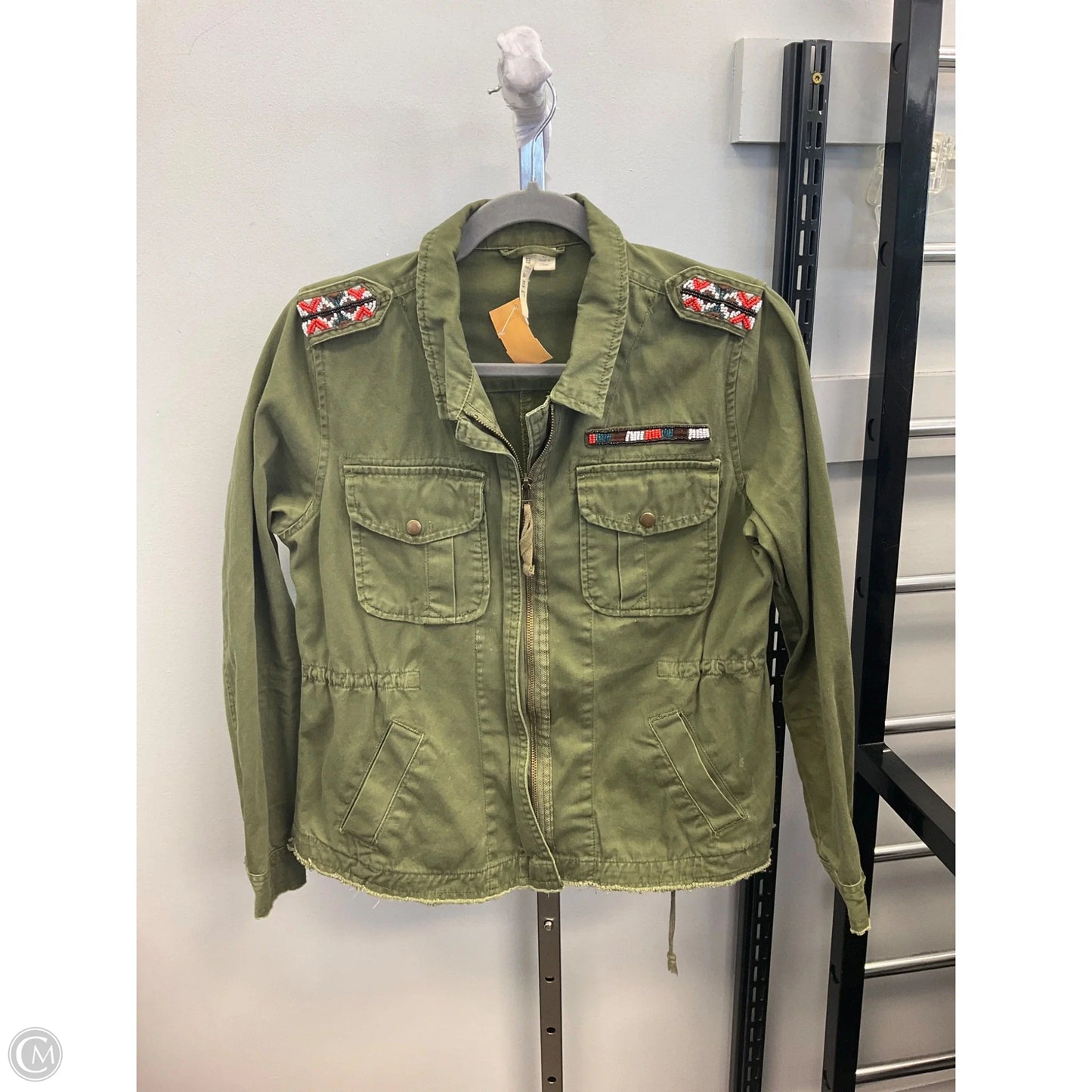 Jacket Moto By Mi Ami In Green, Size: S