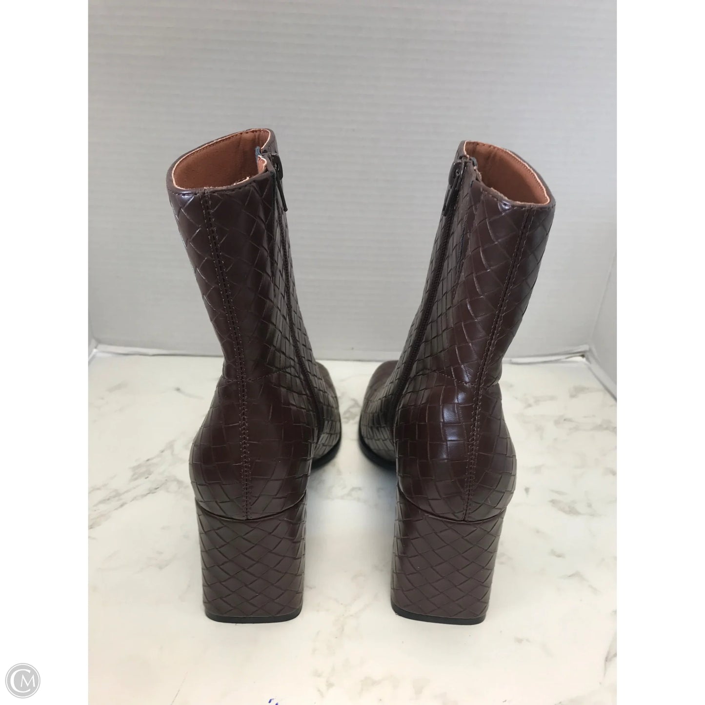 Boots Ankle Heels By Oasis Society In Brown, Size: 8