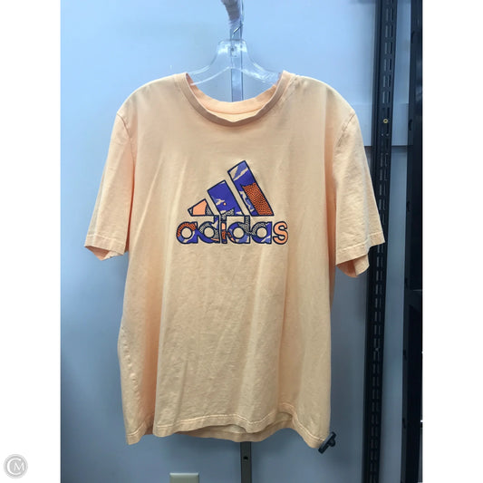 Top Short Sleeve By Adidas In Orange, Size: Xl