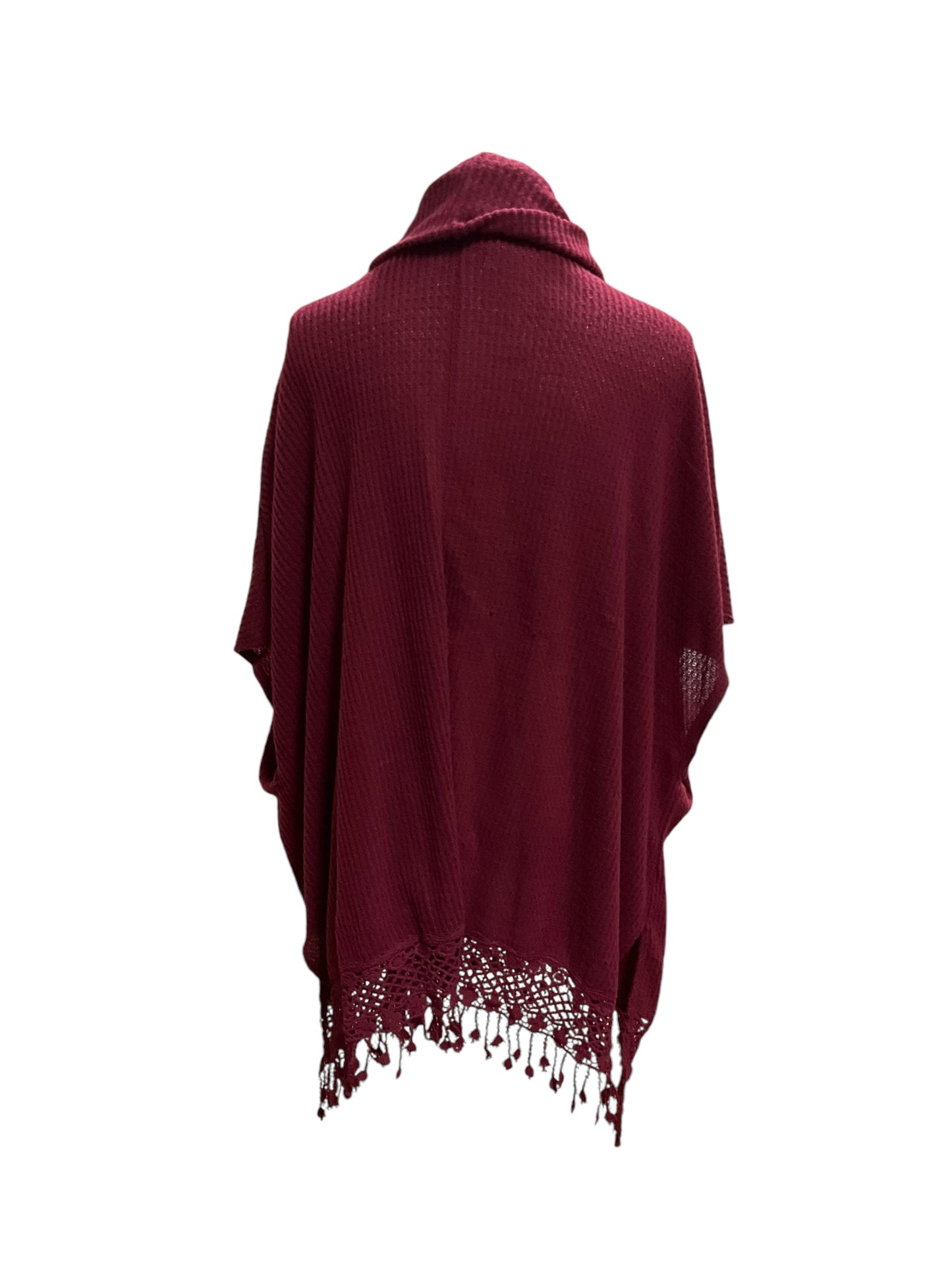 Poncho By Emerald In Red, Size: L