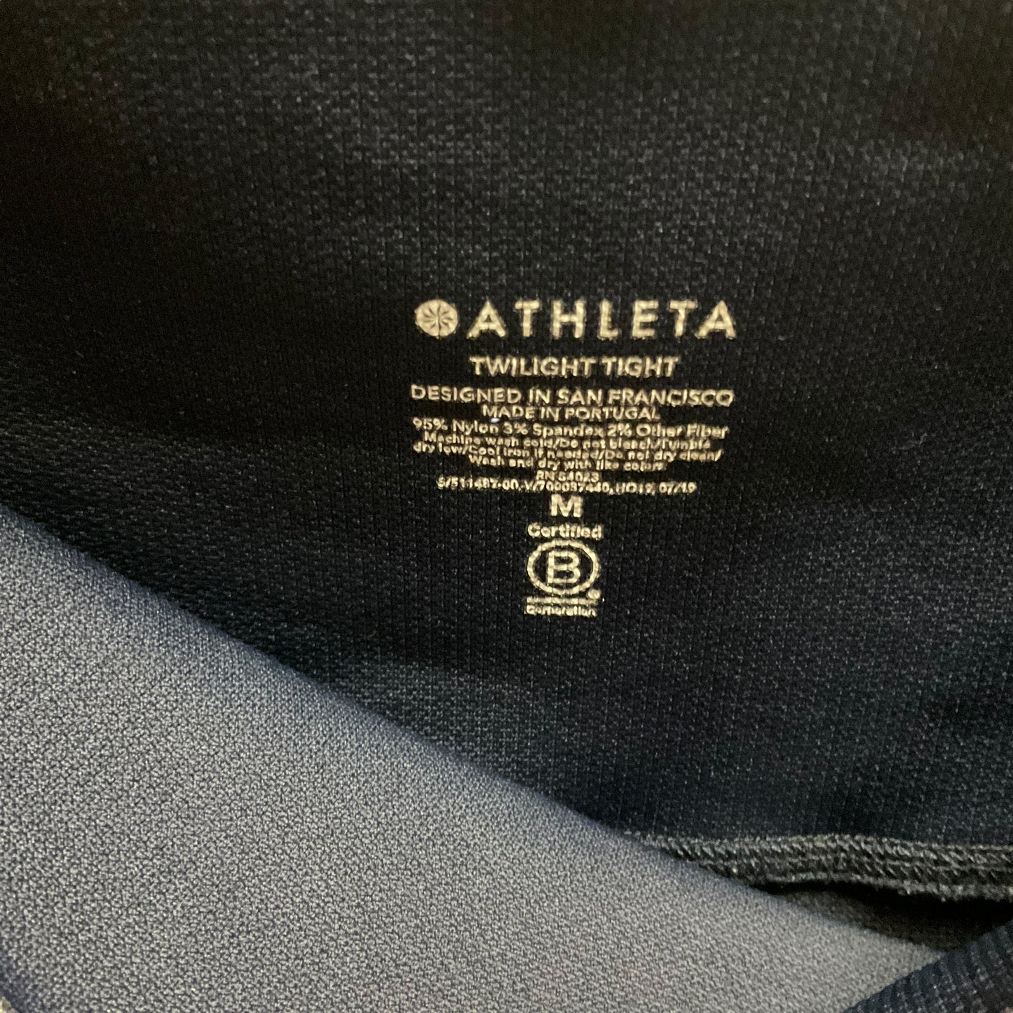 Athletic Leggings By Athleta In Navy, Size: M