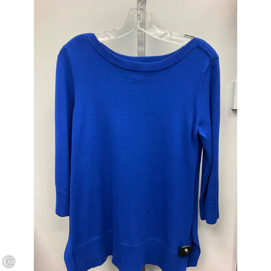 Top 3/4 Sleeve By Cable And Gauge In Blue, Size: M