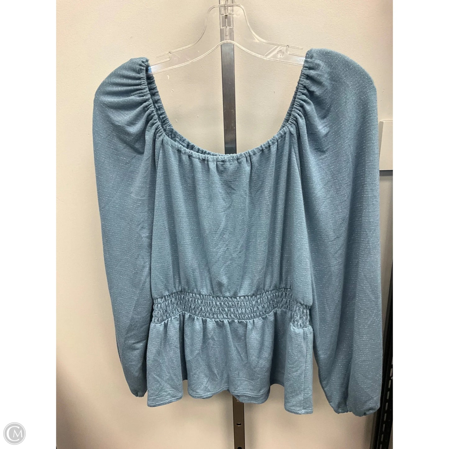 Top Long Sleeve By Lc Lauren Conrad In Blue & Silver, Size: M
