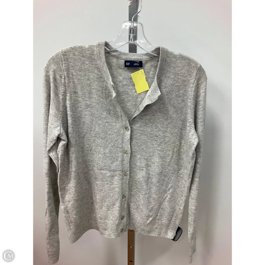 Sweater Cardigan By Gap In Grey, Size: S