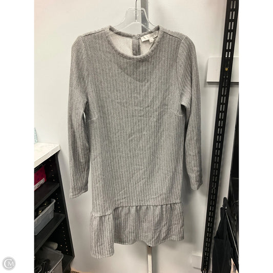 Dress Casual Midi By Loft In Grey, Size: M